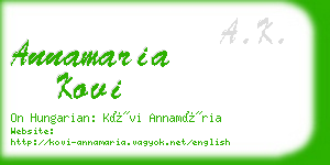 annamaria kovi business card